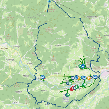 multimodalna mobilnost - zemljevid