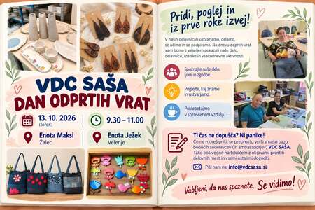 Vabilo - Dan odprtih vrat VDC SAŠA 